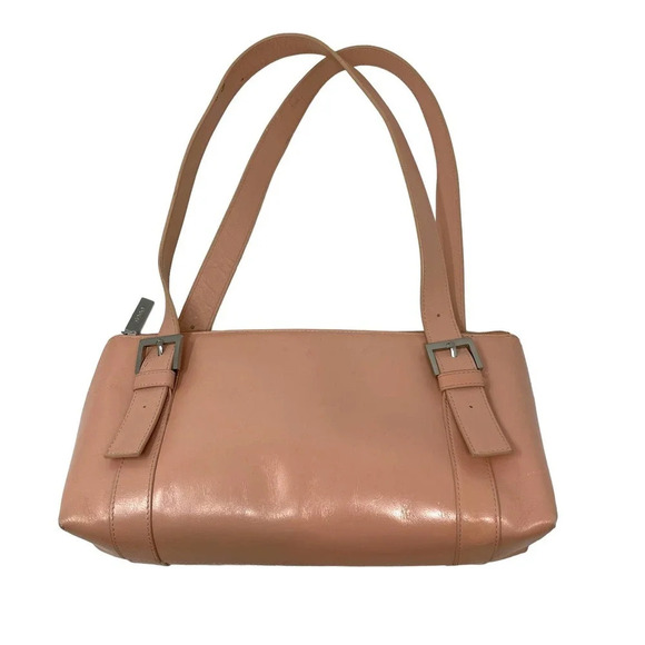 Hobo International Handbags - HOBO International Pink Leather Double Strap Baguette Bag